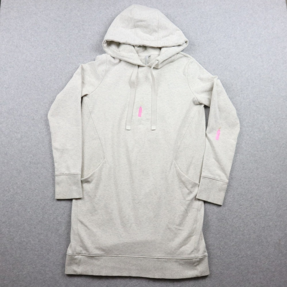 Athleta Triumph Hoodie Sweatshirt‎ Dress Womens MT Athleisure Fleece Long Sleeve